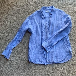 Uniqlo 100% Linen Button-Up Shirt women’s size M